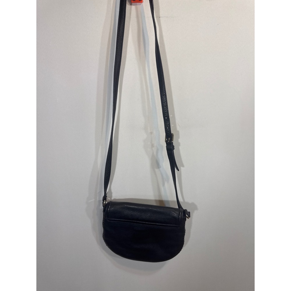 Kate Spade NY Black Leather Saddle Crossbody Bag Adjustable Strap Boho Chic - Picture 15 of 15